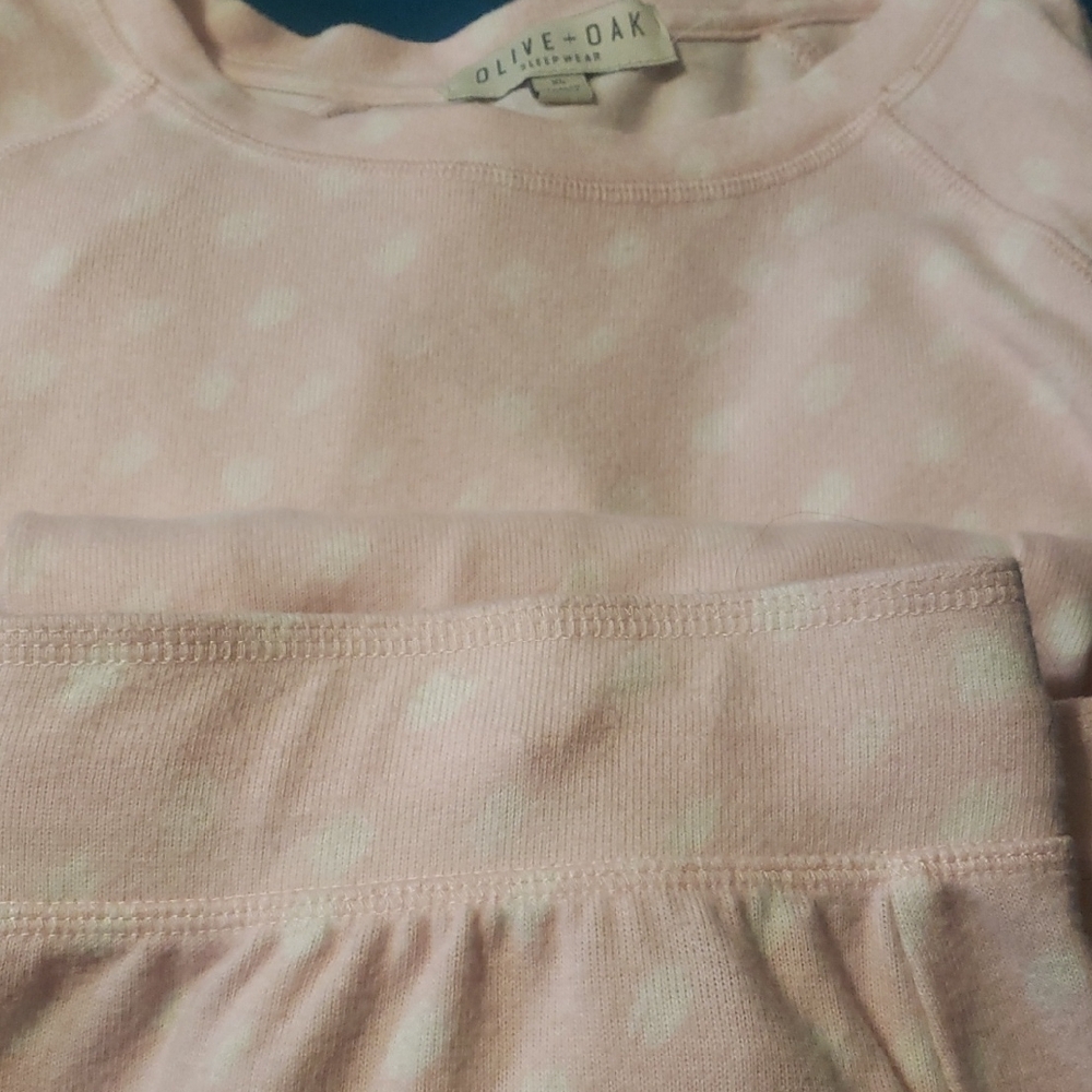 Olive & Oak Light Pink Pjs with White Dots